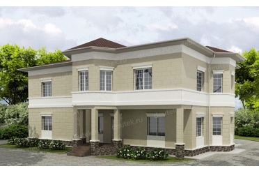 Проект дома с крытой террасой DT0262