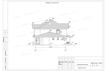 Готовый проект дома с чердаком и гаражом DT0290
