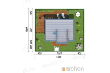 Проект двухэтажного дома с эркером 11 на 10 м DT0463