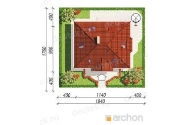 Проект небольшого дома с жилой мансардой DT0546