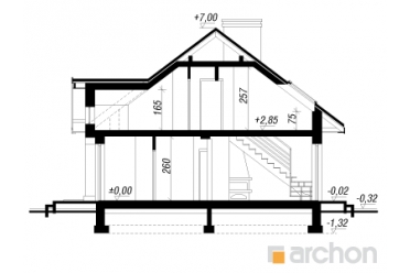 Проект небольшого дома с жилой мансардой DT0546