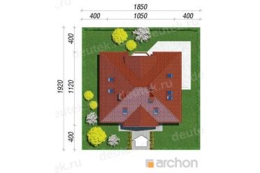 Проект небольшого дома с эркером и мансардой DT0593