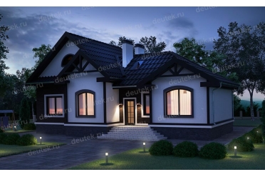 Проект дома из газобетона с мансардой DT0599