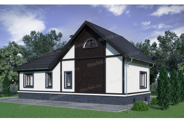 Проект дома из газобетона с мансардой DT0599