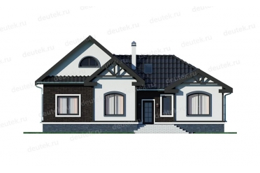 Проект дома из газобетона с мансардой DT0599