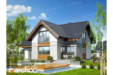 Проект дома с гаражом и тремя спальнями DT0630