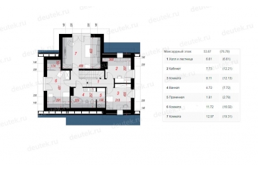 Проект дома с гаражом и тремя спальнями DT0630