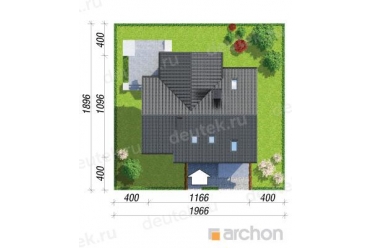 Проект дома с гаражом и тремя спальнями DT0630