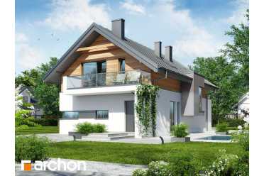 Проект дома с гаражом и жилой мансардой DT0632