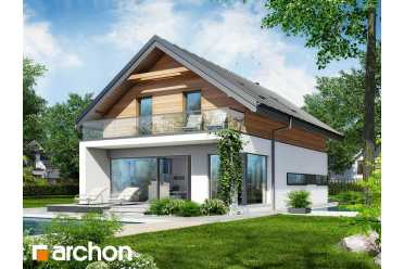 Проект дома с гаражом и жилой мансардой DT0632