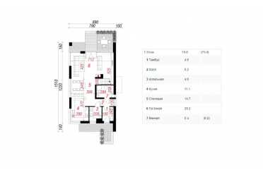 Проект дома с гаражом и жилой мансардой DT0632