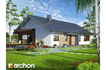 Проект одноэтажного дома с большой террасой DT0657