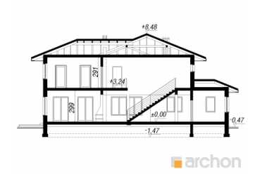 Проект двухэтажного дома с гаражом 18х15 DT0658