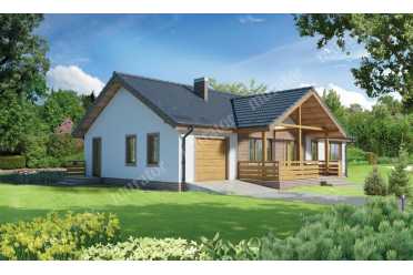 Проект одноэтажного дома с гаражом DTM133