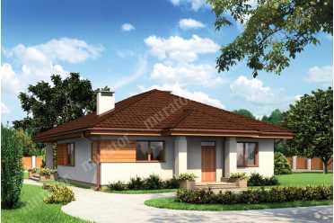 Проект одноэтажного дома 11х16 из пеноблоков DTM138