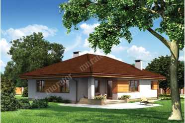 Проект одноэтажного дома 11х16 из пеноблоков DTM138