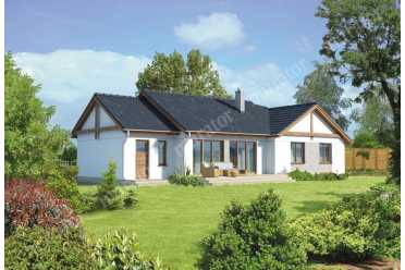 Проект одноэтажного дома с гаражом DTM139