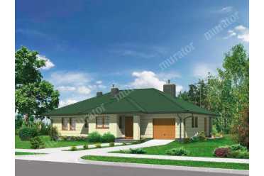 Проект одноэтажного дома с 3 спальнями DTM140