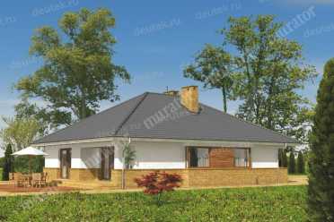 Проект дома с гаражом для узкого участка DTM141
