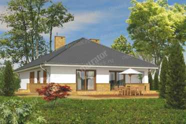 Проект дома с гаражом для узкого участка DTM141