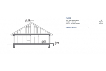 Проект одноэтажного дома с гаражом на 2 машины DTM99