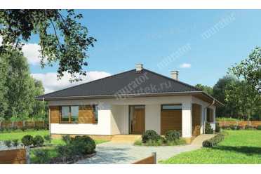 Проект одноэтажного дома с 3 спальнями DTM152