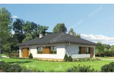 Проект одноэтажного дома с 3 спальнями DTM152