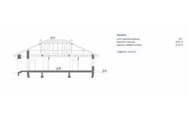 Проект одноэтажного дома с 3 спальнями DTM152