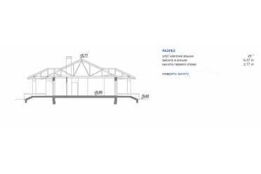Проект дома с 3 спальнями и гаражом DTM153