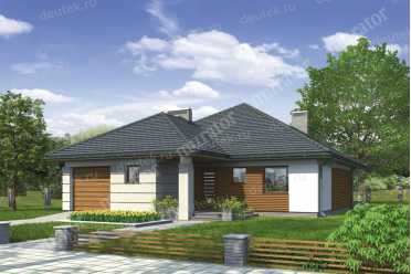 Проект одноэтажного дома с гаражом DTM167