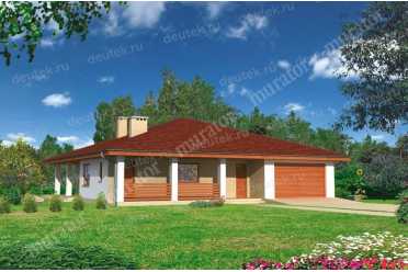 Проект большого квадратного одноэтажного дома DTM212
