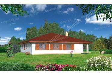 Проект большого квадратного одноэтажного дома DTM212