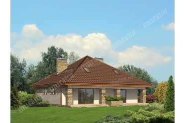 Проект одноэтажного дома 14х15 с мансардой DTM217