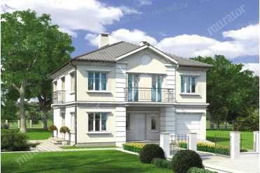 Проект двухэтажного дома 11х14 из пеноблоков DTM223