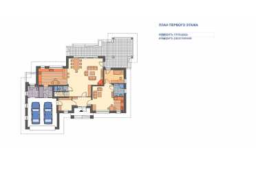 Проект двухэтажного дома с гаражом и мансардой DTM232
