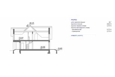 Проект двухэтажного дома с гаражом и мансардой DTM232