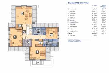 Проект двухэтажного дома с террасой над гаражом DTM233