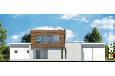 Проект коттеджа в стиле хай тек с камином DT0489