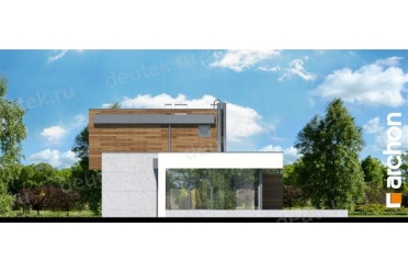 Проект коттеджа в стиле хай тек с камином DT0489