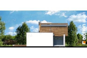 Проект коттеджа в стиле хай тек с камином DT0489