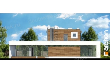 Проект коттеджа в стиле хай тек с камином DT0489