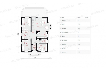 Проект небольшого дома с антресолью DT0523