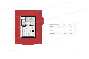 Проект небольшого дома с антресолью DT0523