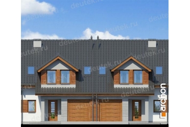 Проект двухэтажного таунхауса на 4 семьи DT0524