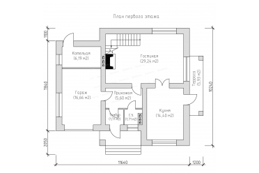 Проект дома 12 на 10 с плитами перекрытия DT0295
