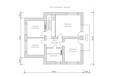 Проект дома 12 на 10 с плитами перекрытия DT0295