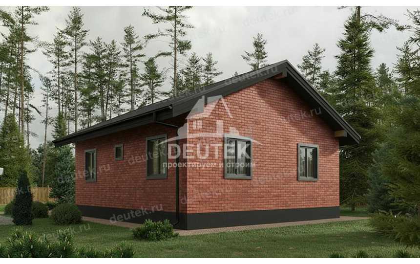 Проект дачного одноэтажного дома с площадью до 100 кв м - LK-367