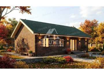 Проект узкого одноэтажного дома с тремя спальнями - LK-285