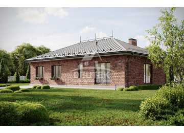 Проект жилого одноэтажного дома с кабинетом - LK-300