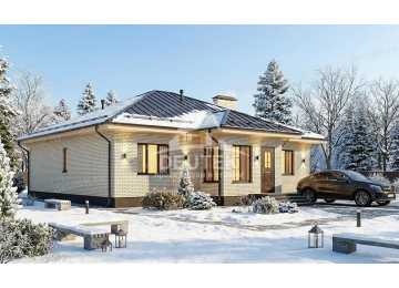 Проект дачного одноэтажного дома из керамических блоков - LK-302